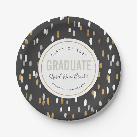 Assiettes En Carton Graduation personnalisée Shimmer (Devant)