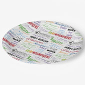 Assiettes En Carton Graduation personnalisée Word Art (Angle)