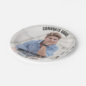 Assiettes En Carton Graduation Photo Classe 20XX Félicats Grad Custom (Angle)
