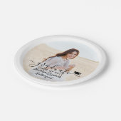 Assiettes En Carton Graduation Photo & Elegant Black Script Classe Ann (Angle)