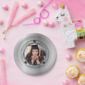 Assiettes En Carton Graduation Photo Silver Tone Grad Classe Casquette (Fête)