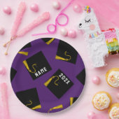 Assiettes En Carton Graduation Plaques Papier à Papier à Papier Pauple (Fête)