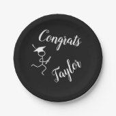 Assiettes En Carton Graduation Runner © Rund Grad Black White Plate (Devant)