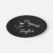 Assiettes En Carton Graduation Runner © Rund Grad Black White Plate (Angle)