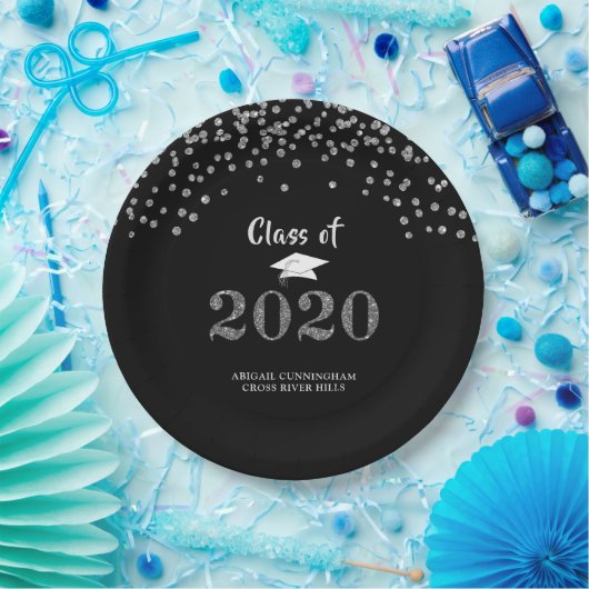 Assiettes En Carton Graduation Silver Parties scintillant CLASSE DE 20 (Fête)
