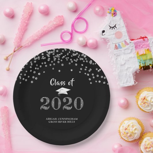 Assiettes En Carton Graduation Silver Parties scintillant CLASSE DE 20 (Fête)