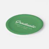 Assiettes En Carton Graduation verte du script en gras (Angle)