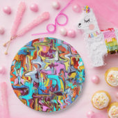 Assiettes En Carton Graffiti (Fête)