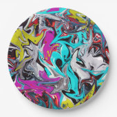 Assiettes En Carton Graffiti (Devant)