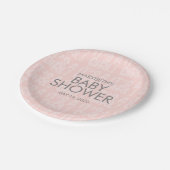 Assiettes En Carton Graffiti Baby shower rose plaque en papier (Angle)
