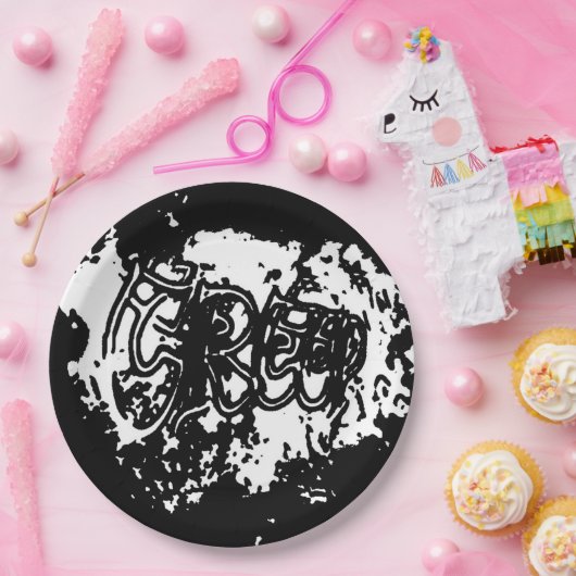 Assiettes En Carton Graffiti Creep (Fête)