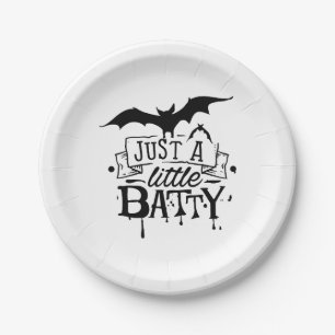 Assiettes En Carton Graffiti minimaliste Arrière - plan blanc Hallowee