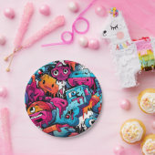 Assiettes En Carton Graffiti Street Art Splash (Fête)