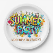 Assiettes En Carton Graffiti Style Summer Party (Devant)