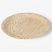 Assiettes En Carton Grain de bois (Angle)