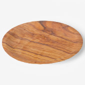 Assiettes En Carton Grain en bois (Angle)