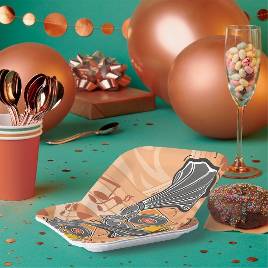 Assiettes En Carton Gramophone