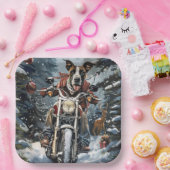 Assiettes En Carton Grand chien Danse équitation moto Noël (Fête)