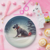 Assiettes En Carton Grand Dane Noël hiver neige (Fête)