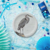 Assiettes En Carton Grand héron bleu (Fête)