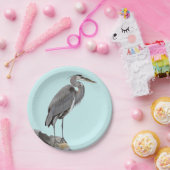 Assiettes En Carton Grand héron bleu (Fête)