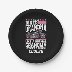 Assiettes En Carton Grand-mère de vélo - Grand-mère de vélo