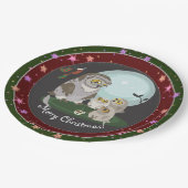 Assiettes En Carton Grand-mère Owl Contes Noël (Angle)