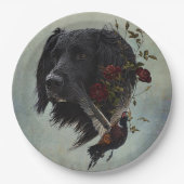 Assiettes En Carton Grand Munsterlander avec faisan (Devant)