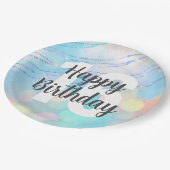 Assiettes En Carton Grand nombre Bokeh Anniversaire de fête Napkins (Angle)