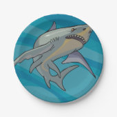 Assiettes En Carton Grand requin blanc (Devant)