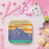 Assiettes En Carton Grand Teton National Park Mariage Retro (Fête)