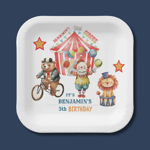 Assiettes En Carton Grand Top Carnaval de cirque Cinquième anniversair