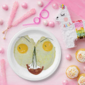 ASSIETTES EN CARTON GRAND VISAGE D'ŒUF (Fête)