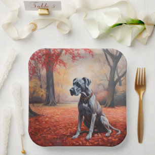 Assiettes En Carton Grande Danse en automne Feuilles automne Inspirati