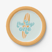 Assiettes En Carton Grande Plage d'un Surf 1er Plaques de papier d'ann (Devant)