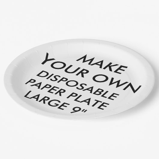 Assiettes En Carton Grande plaque à papier jetable personnalisée par (Angle)