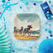 ASSIETTES EN CARTON GRANDE PLAQUE DE PAPIER DE COURSE "D" (Fête)