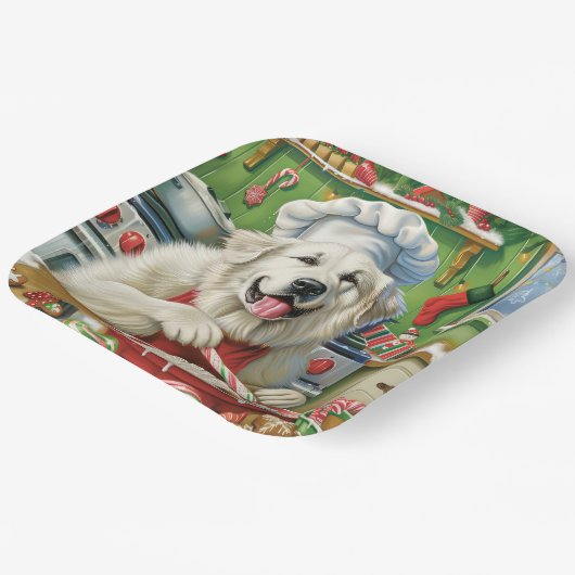 Assiettes En Carton Grande Pyrénées Cuisine de vacances : Noël festif (Angulaire)