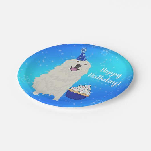 Assiettes En Carton Grande Pyrénées personnalisable Plaque papier d'an (Angle)