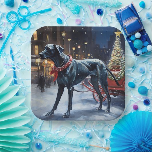 Assiettes En Carton Grande saison de Noël Dane (Fête)