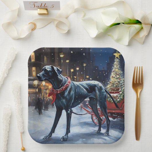 Assiettes En Carton Grande saison de Noël Dane (Mariage)