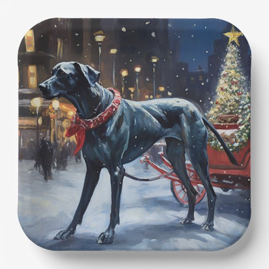 Assiettes En Carton Grande saison de Noël Dane (Recto)