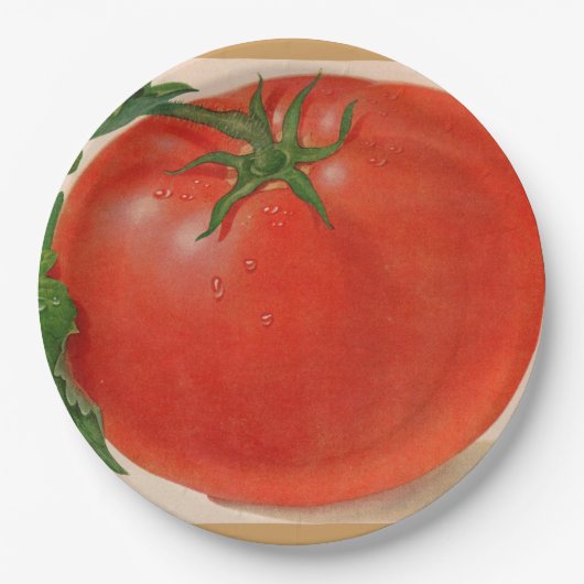 Assiettes En Carton grande tomate juteuse BIG (Devant)