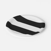 Assiettes En Carton Grandes Blancs Noirs Modernes (Angle)