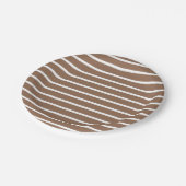 Assiettes En Carton Grandes Brown et blanches (Angle)