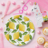 Assiettes En Carton Grandes plaques en papier citron (Fête)