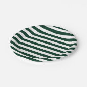 Assiettes En Carton Grandes vertes foncées et blanches (Angle)