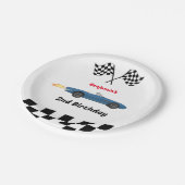 Assiettes En Carton Grandir DEUX Fast Race Car Boy 2e anniversaire (Angle)