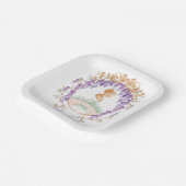 Assiettes En Carton Grandmillennial Wisteria Baby Shower  (Angulaire)