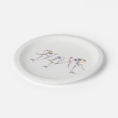 Assiettes En Carton Grands plats blancs de fête de Noël (Angle)